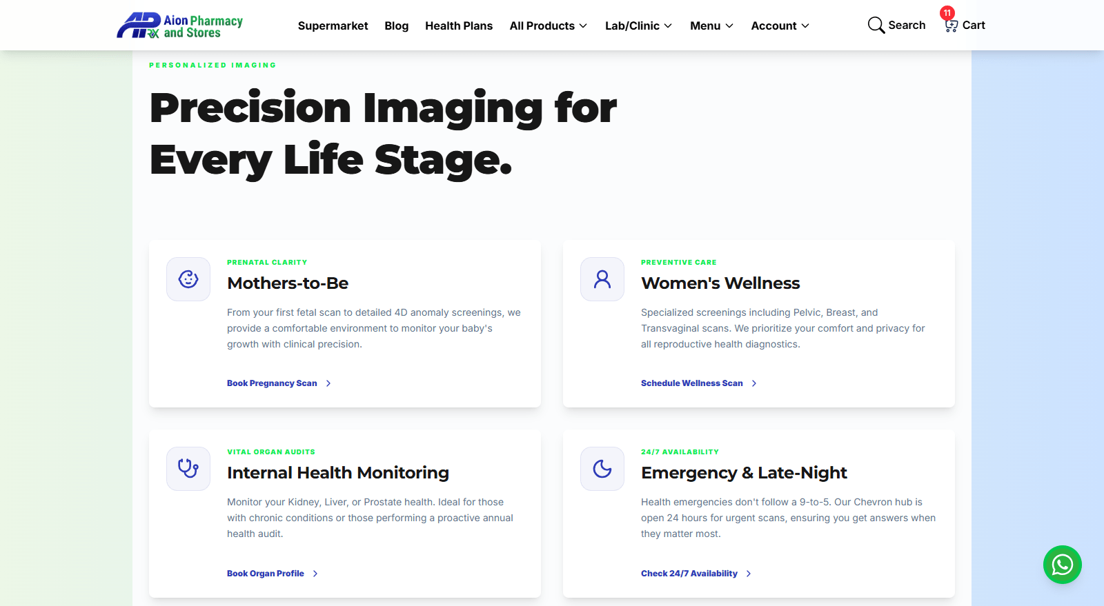 Public diagnostics page